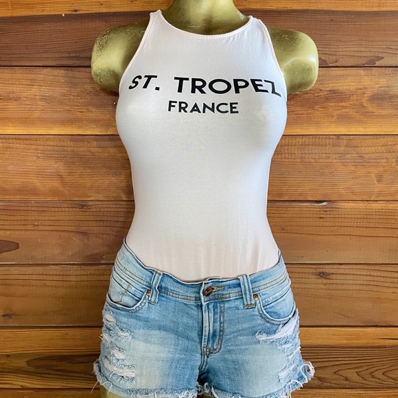 L.A. Hearts Chic ST. TROPEZ France BODYSUIT With Cutout Back Size Small - Picture 13 of 16